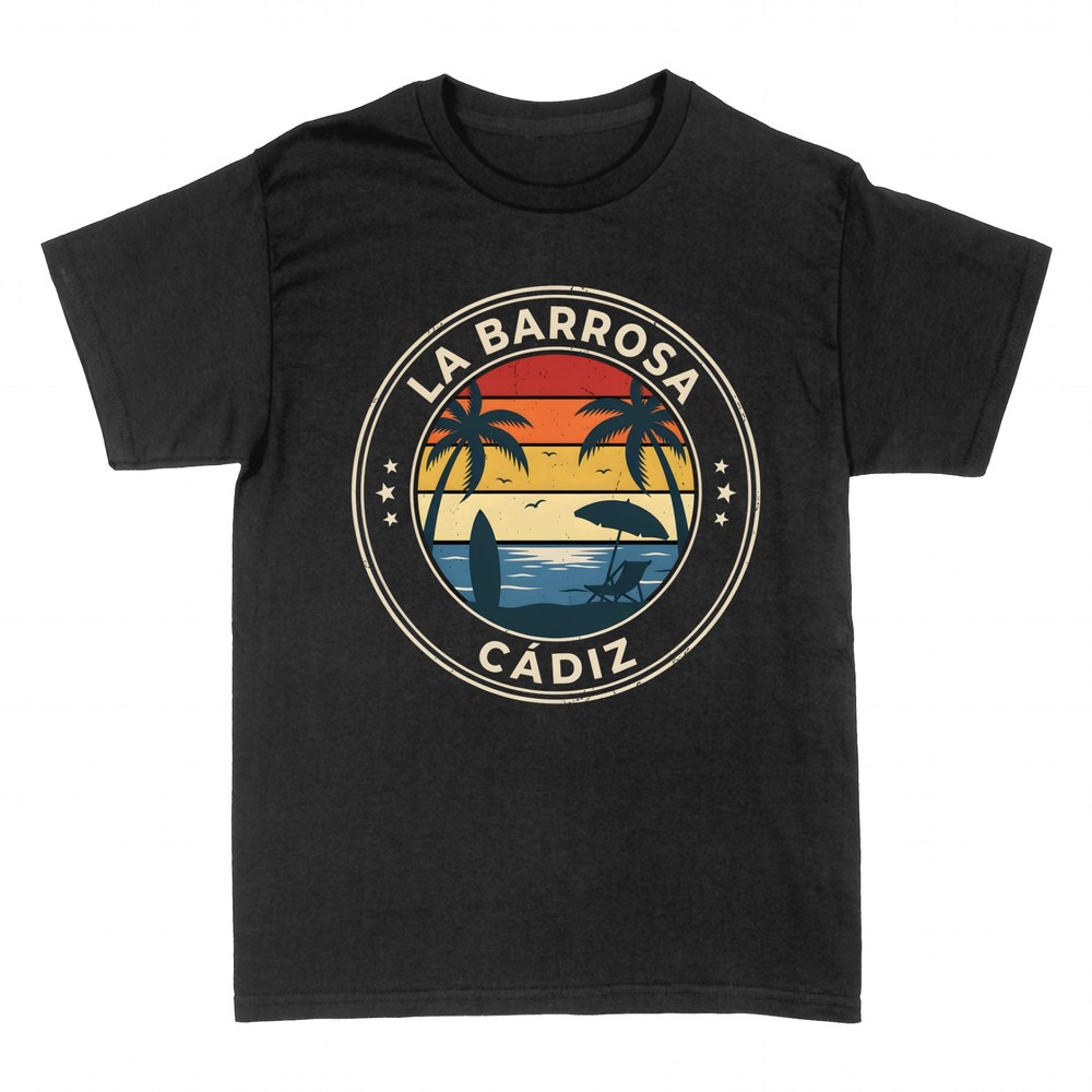 T-shirts: Strand La Barrosa C&aacute;diz Retro-Emblem