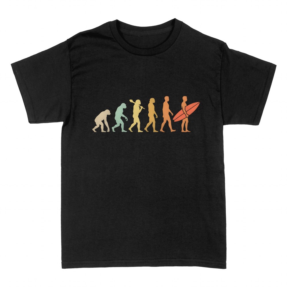 T-shirts: Surf Evolution mit Retro-Surfbrett