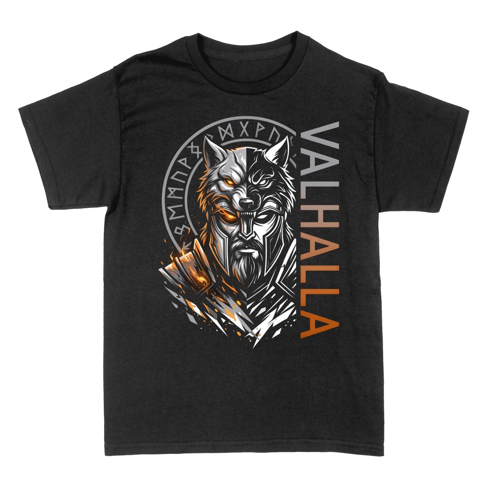 T-shirts: Wikinger-Wolfskrieger Walhalla