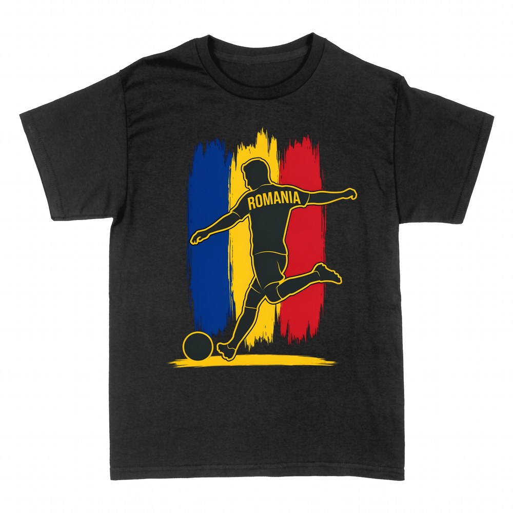 T-shirts: Fu&szlig;ballspieler Rum&auml;nien Flagge