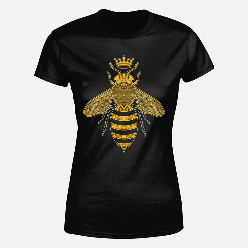 T-shirts: Herz mit Bienenk&ouml;nigin-Krone