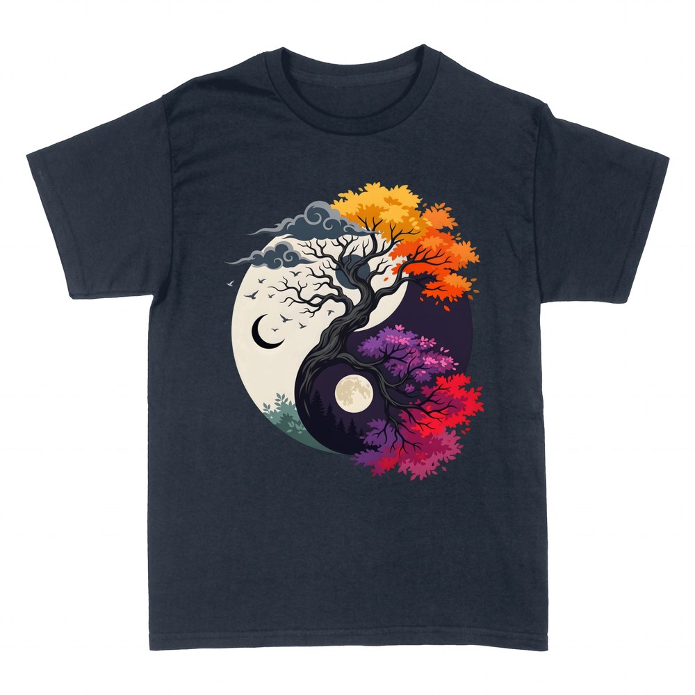 T-shirts: Yin Yang Jahreszeiten B&auml;ume
