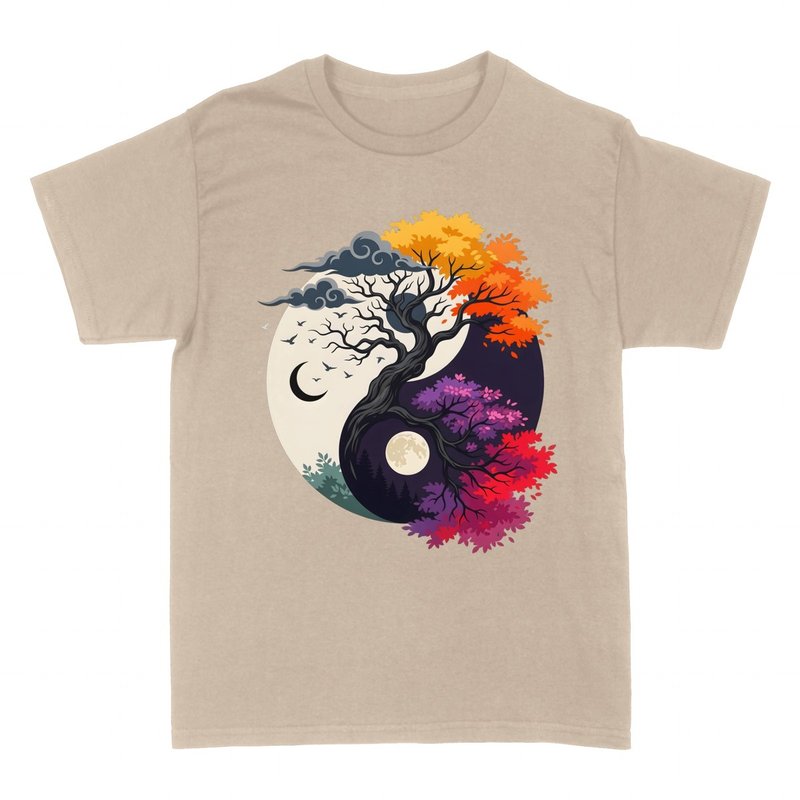 T-shirts: Yin Yang Jahreszeiten B&auml;ume