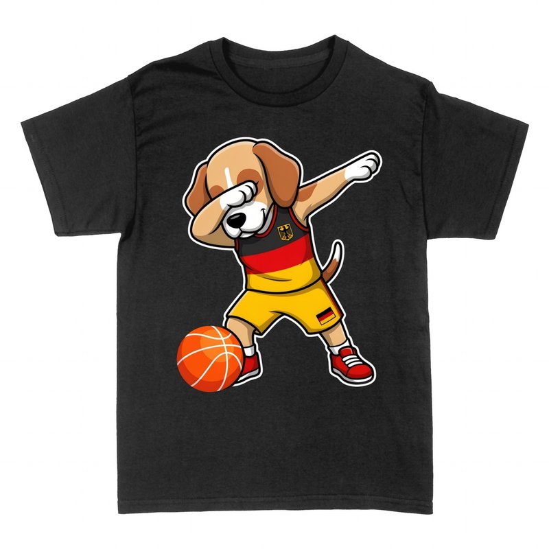 T-shirts: Dabbender Hund Deutschland Basketball