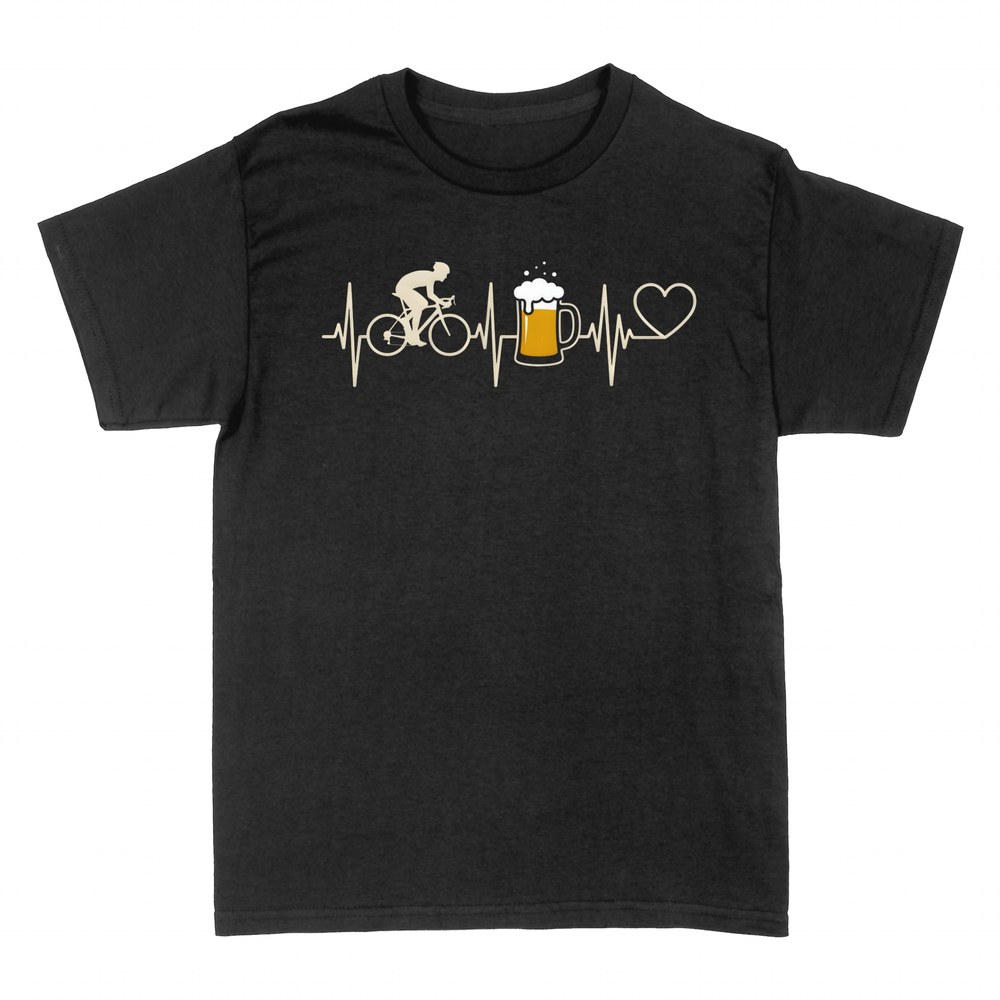 T-shirts: Radfahrer Herzschlag mit Rad und Bier