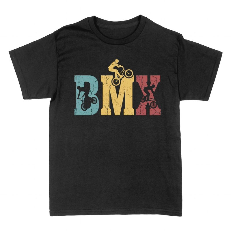T-shirts: BMX Vintage Buchstaben Rider