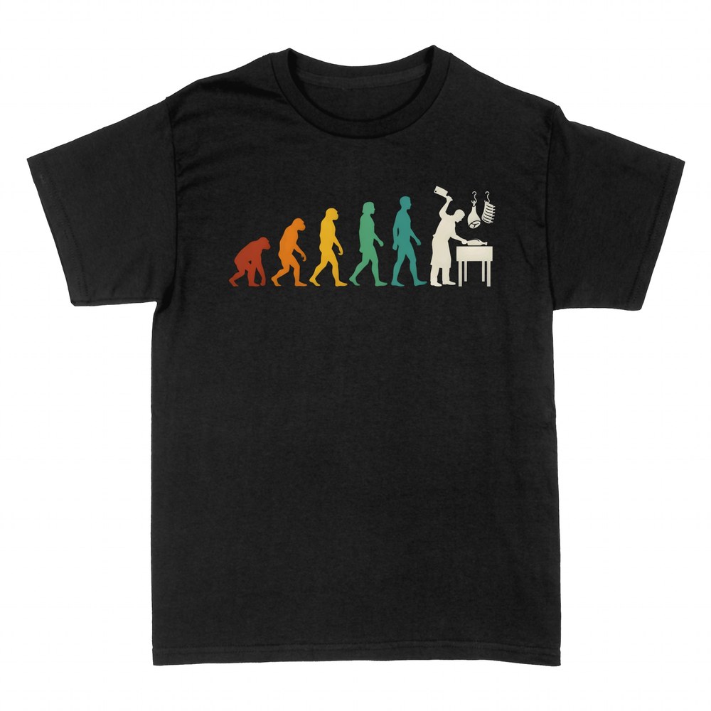 T-shirts: Evolution des Metzgers mit Hackbeil