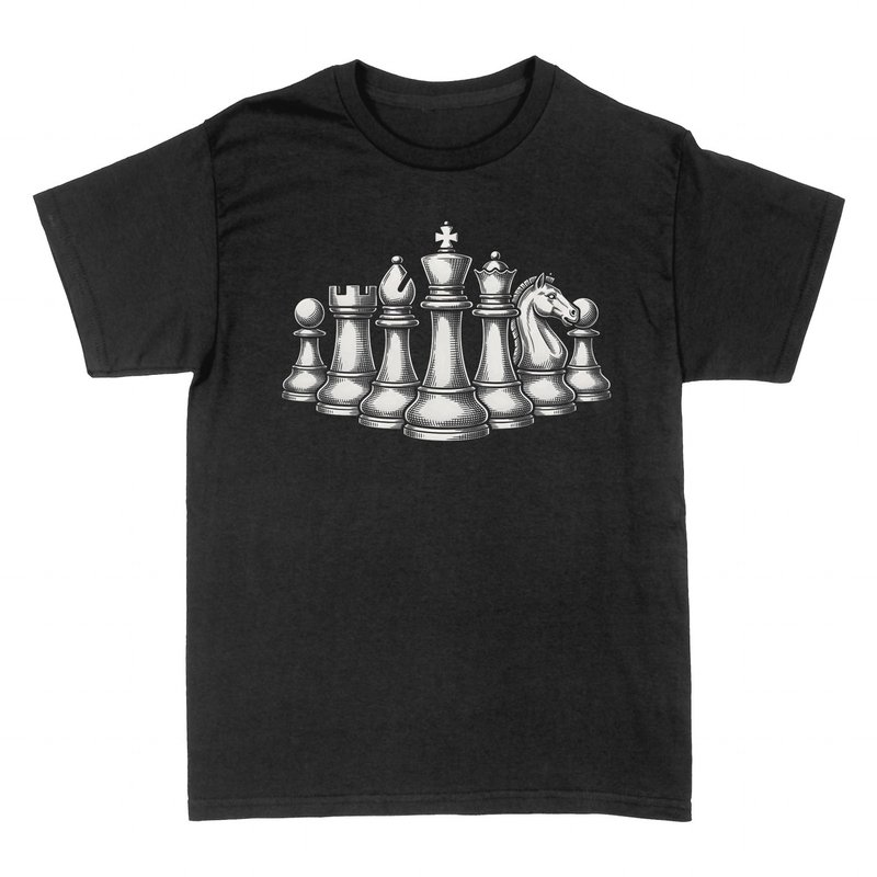 T-shirts: Schachfiguren Gravur