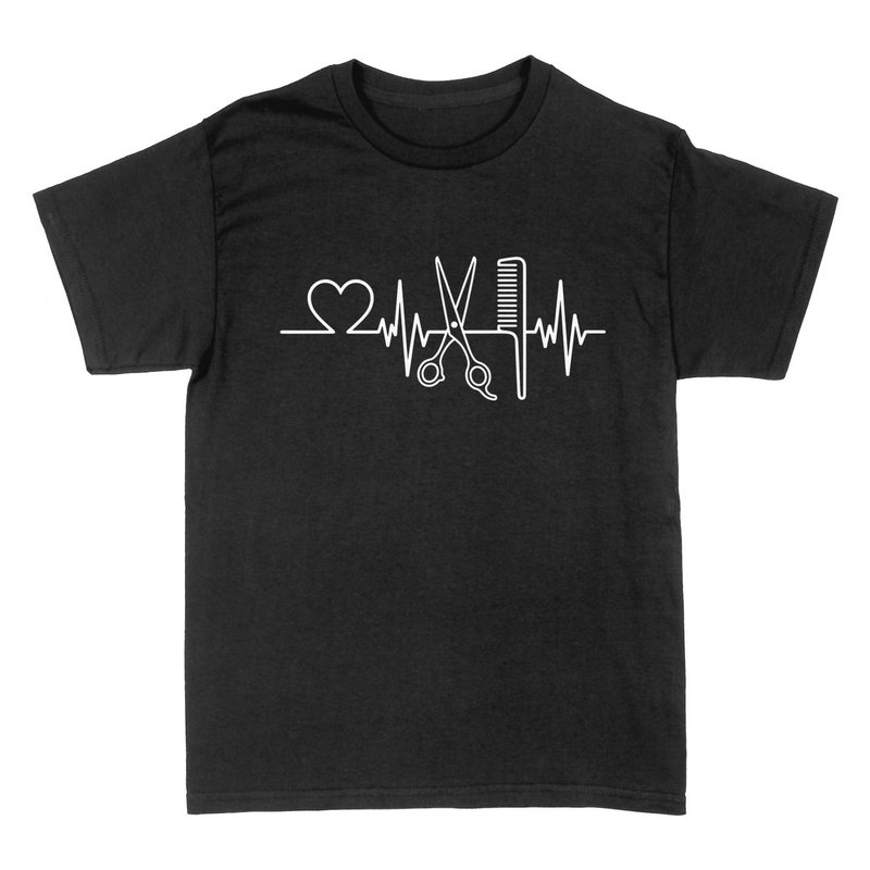 T-shirts: Friseur Herzschlag Schere Kamm