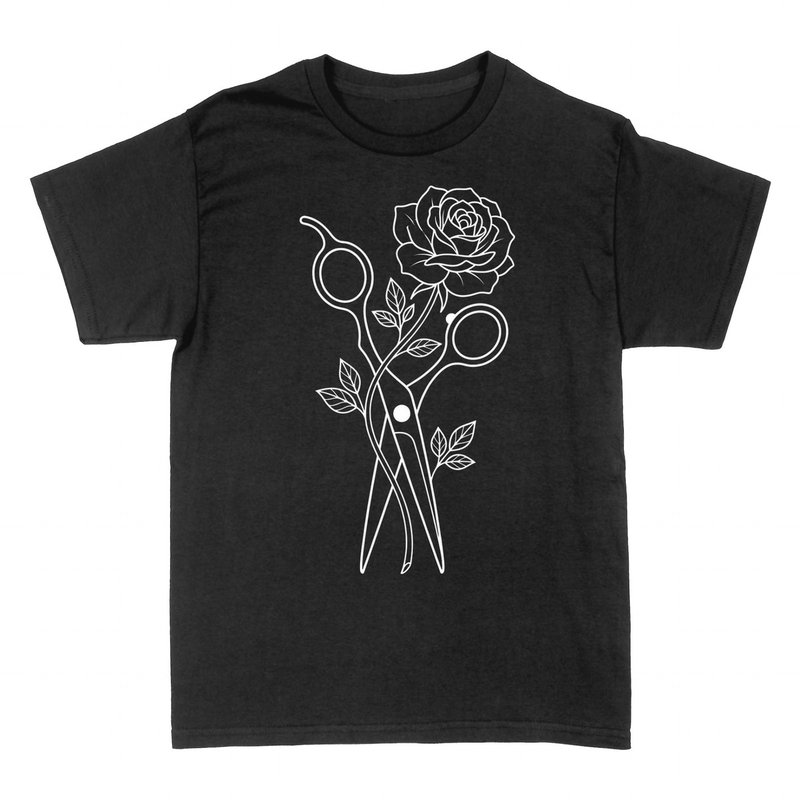 T-shirts: Friseurschere & Rose