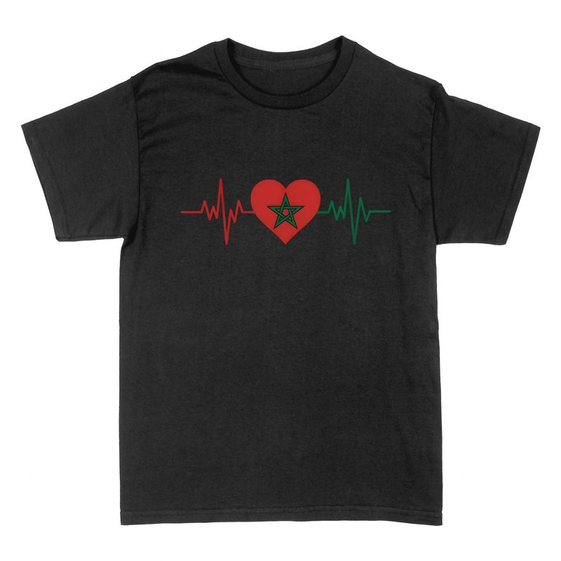 T-shirts: Marokko Fu&szlig;ball Herzschlag