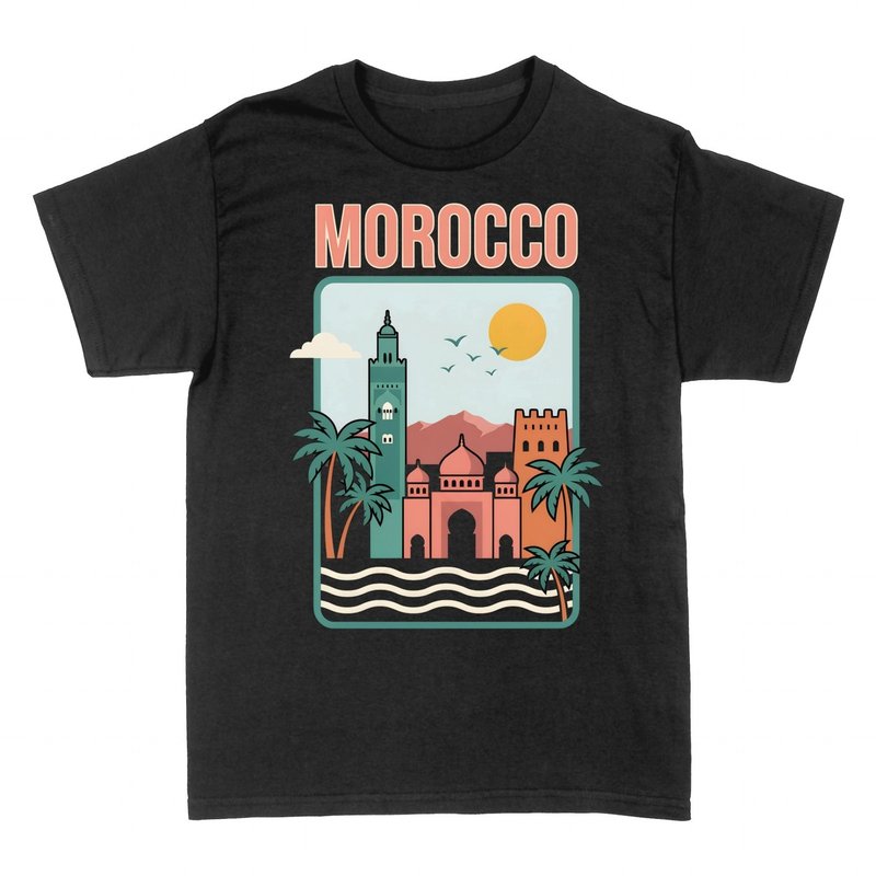 T-shirts: Marokko Retro Reiseposter