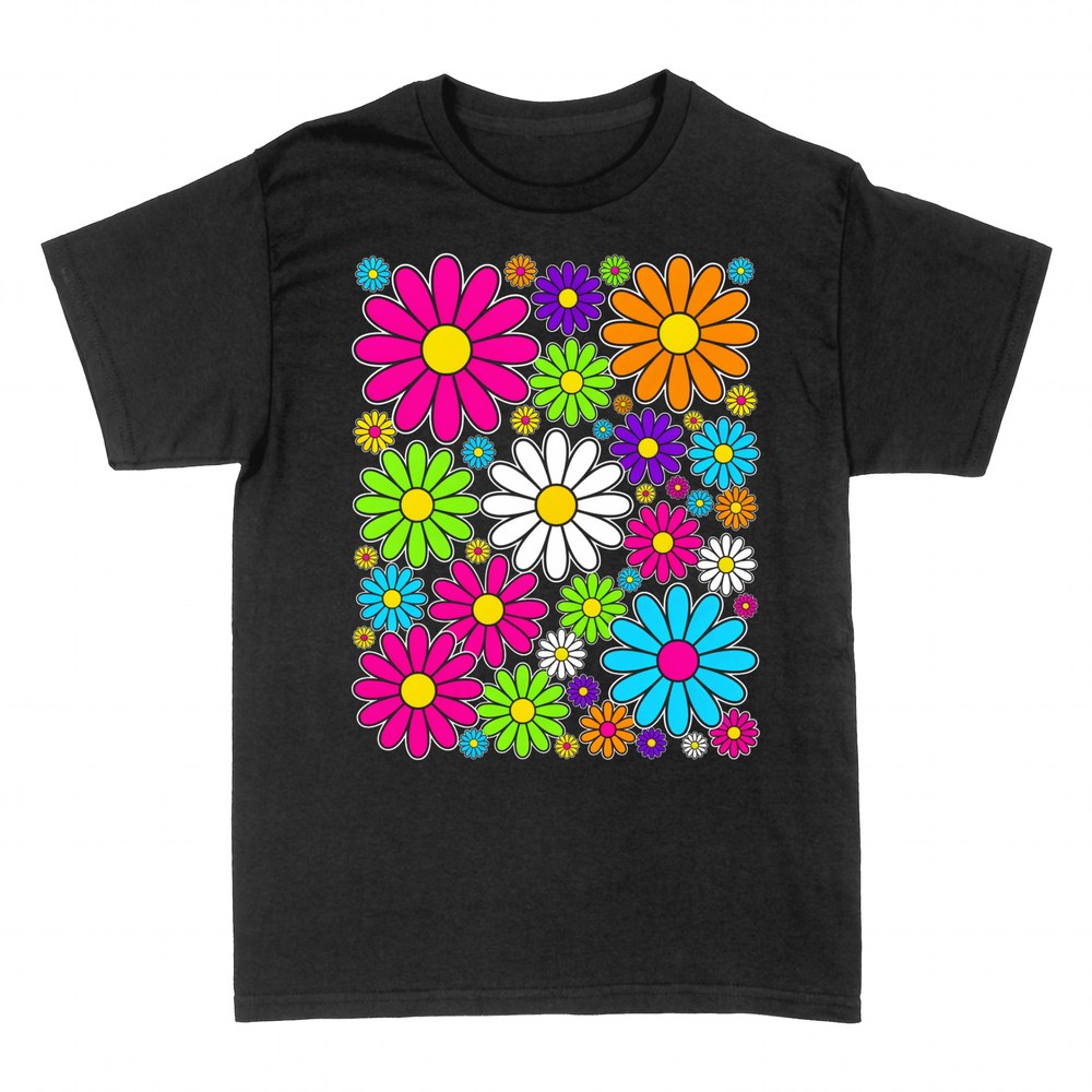 T-shirts: Bunte Margeriten im Retro-Stil