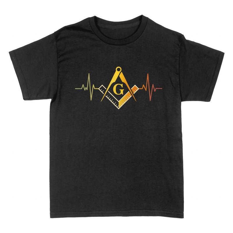 T-shirts: Freimaurerei Herzschlag Winkel und Zirkel