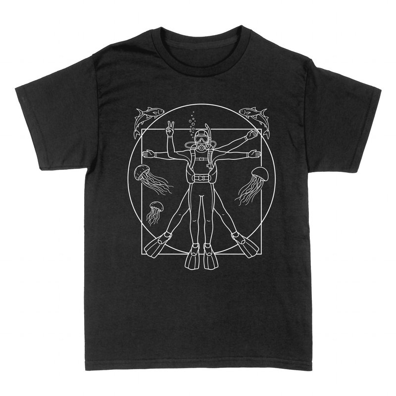 T-shirts: Vitruvianischer Taucher