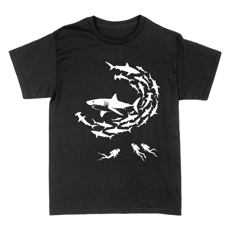 T-shirts: Haischule mit Tauchern