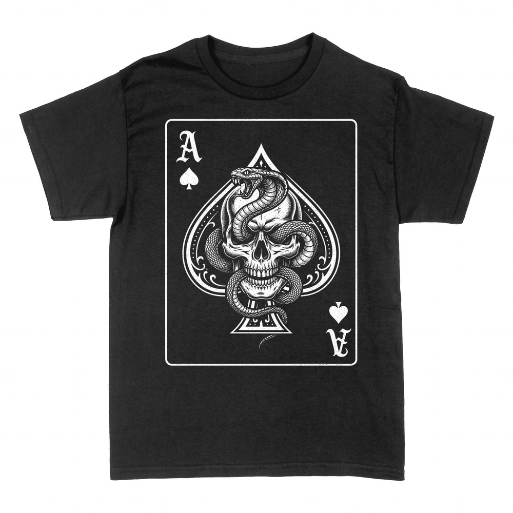 T-shirts: Pik-Ass Totenkopf Schlange