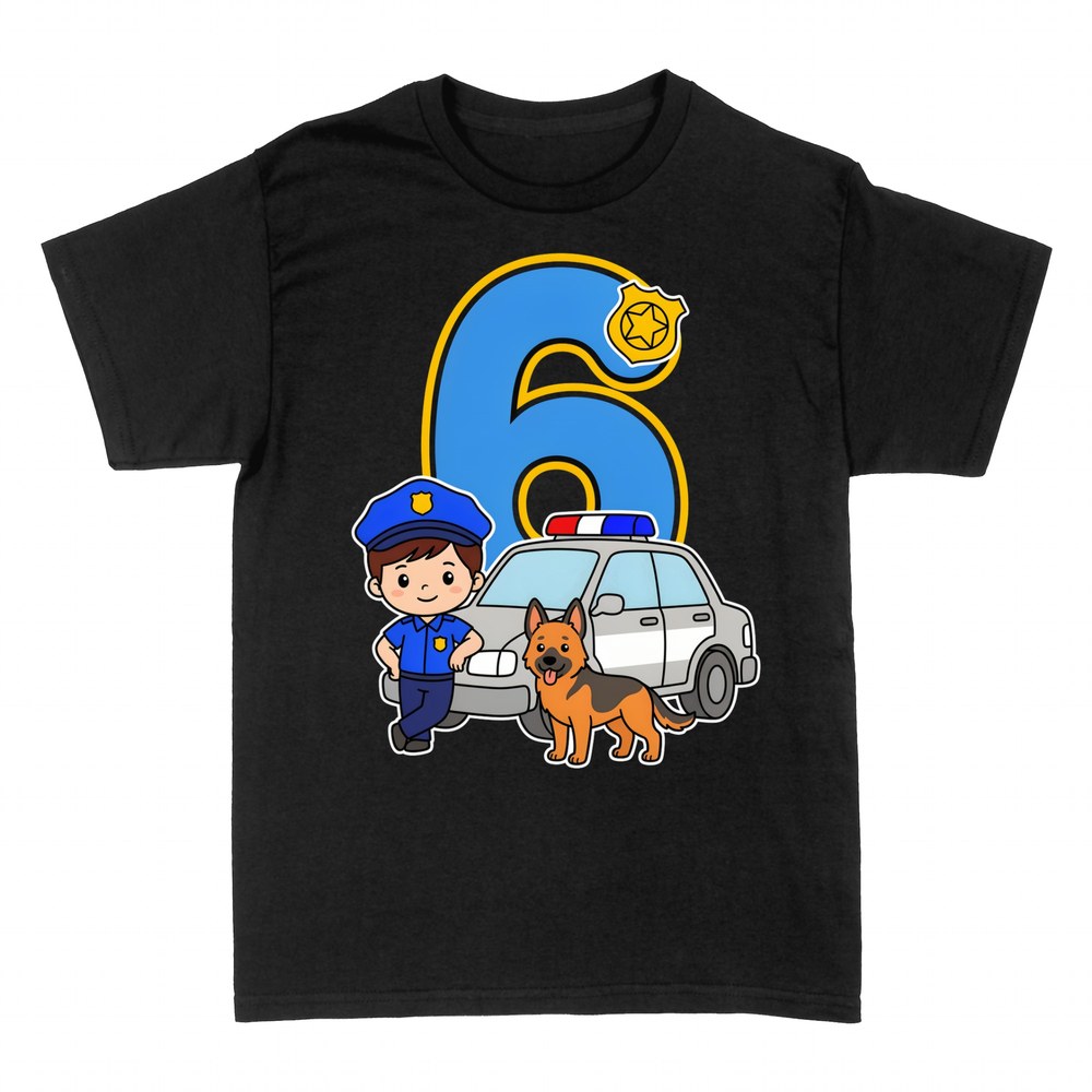 T-shirts: 6. Geburtstag Polizei K9 Patrol