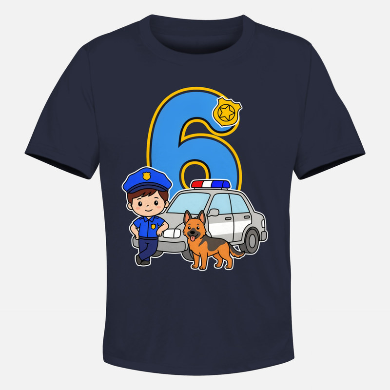 T-shirts: 6. Geburtstag Polizei K9 Patrol