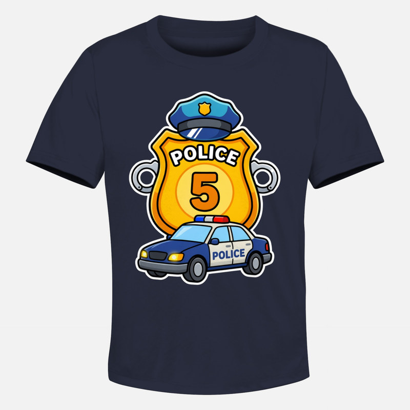 T-shirts: Polizeiabzeichen Nummer 5