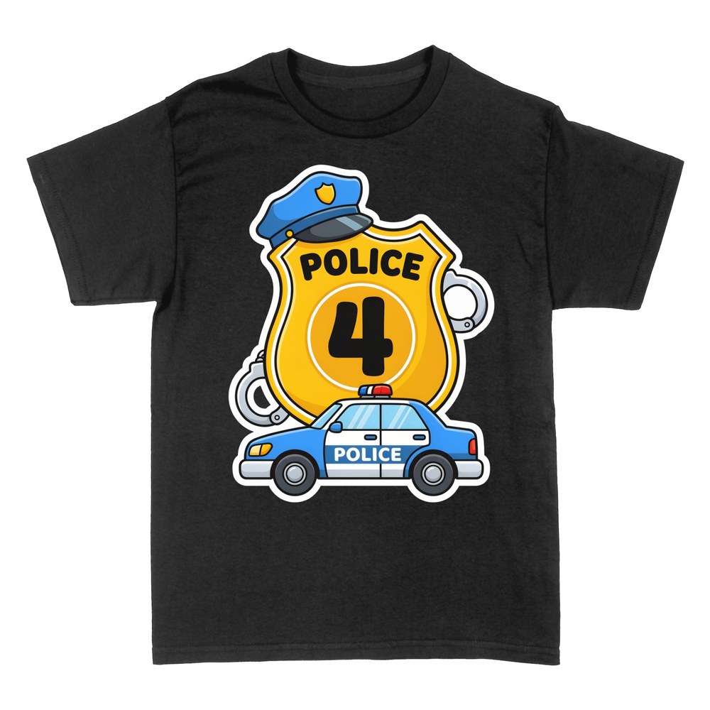 T-shirts: Polizisten-Abzeichen Nummer 4