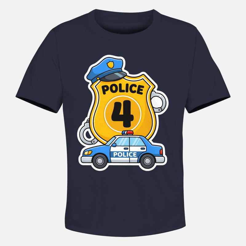 T-shirts: Polizisten-Abzeichen Nummer 4