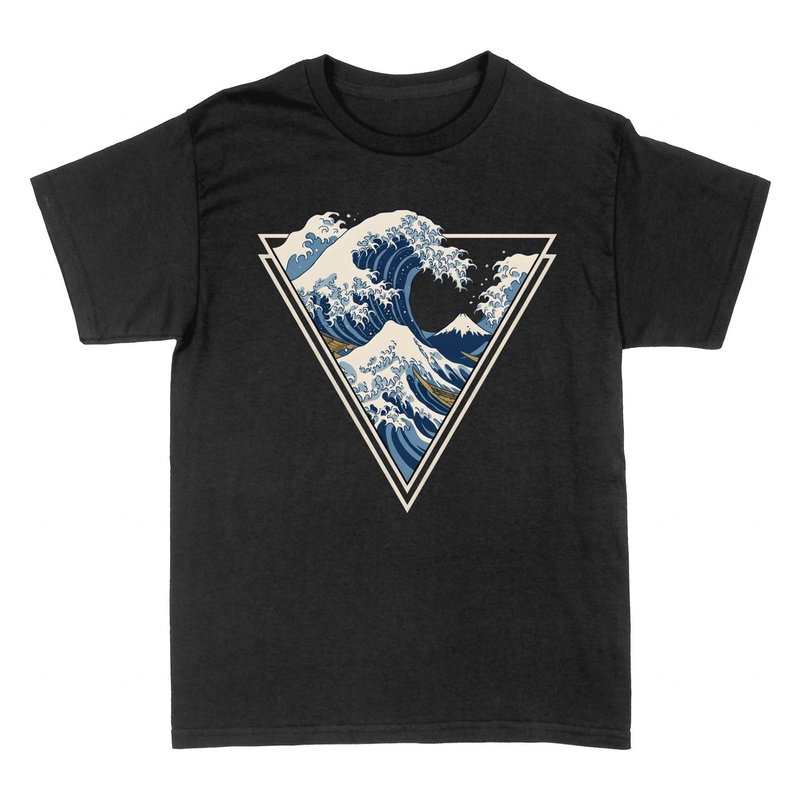 T-shirts: Gro&szlig;e Welle Kanagawa Ukiyo-e Dreieck