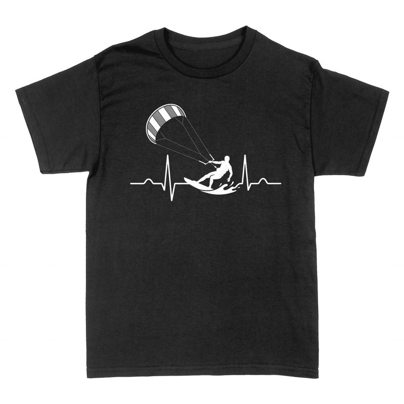 T-shirts: Kitesurfen Herzschlag EKG