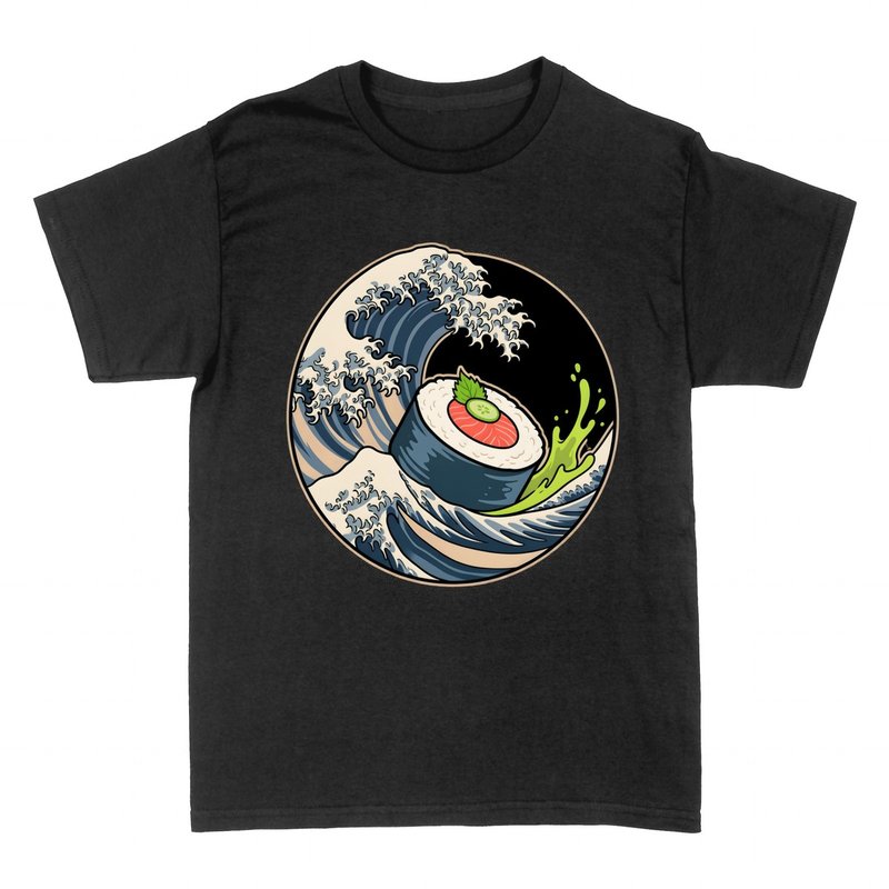 T-shirts: Sushi Gro&szlig;e Welle von Kanagawa