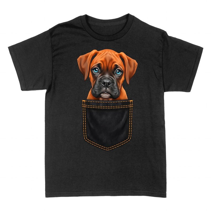 T-shirts: Boxer-Welpe in der Tasche