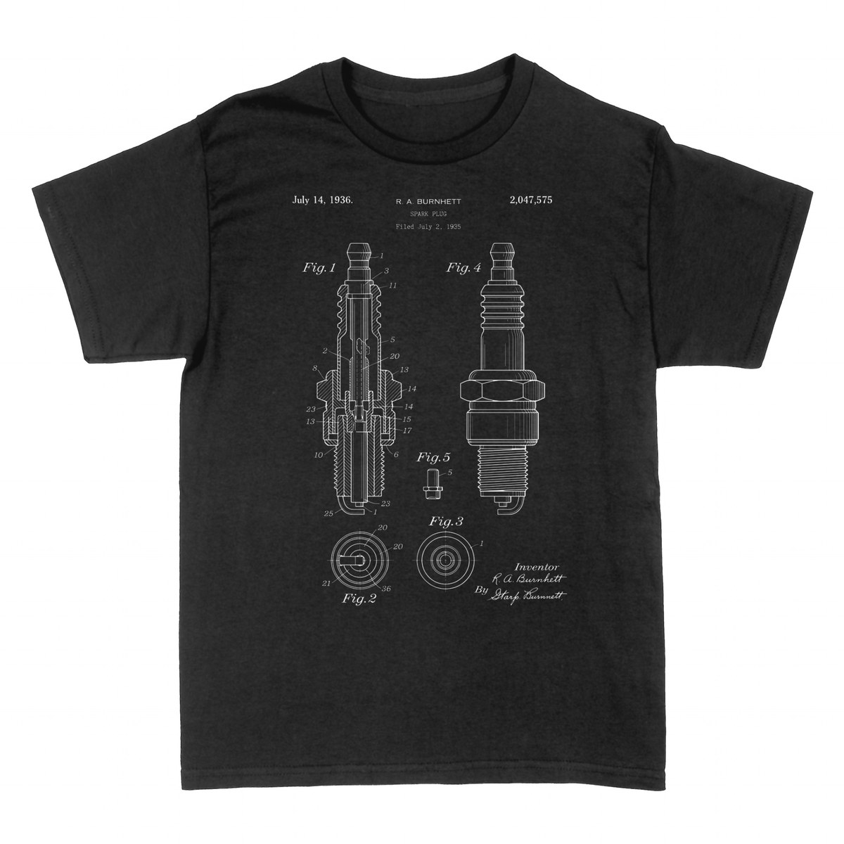 T-shirts: Z&uuml;ndkerze - Vintage Patent 1936