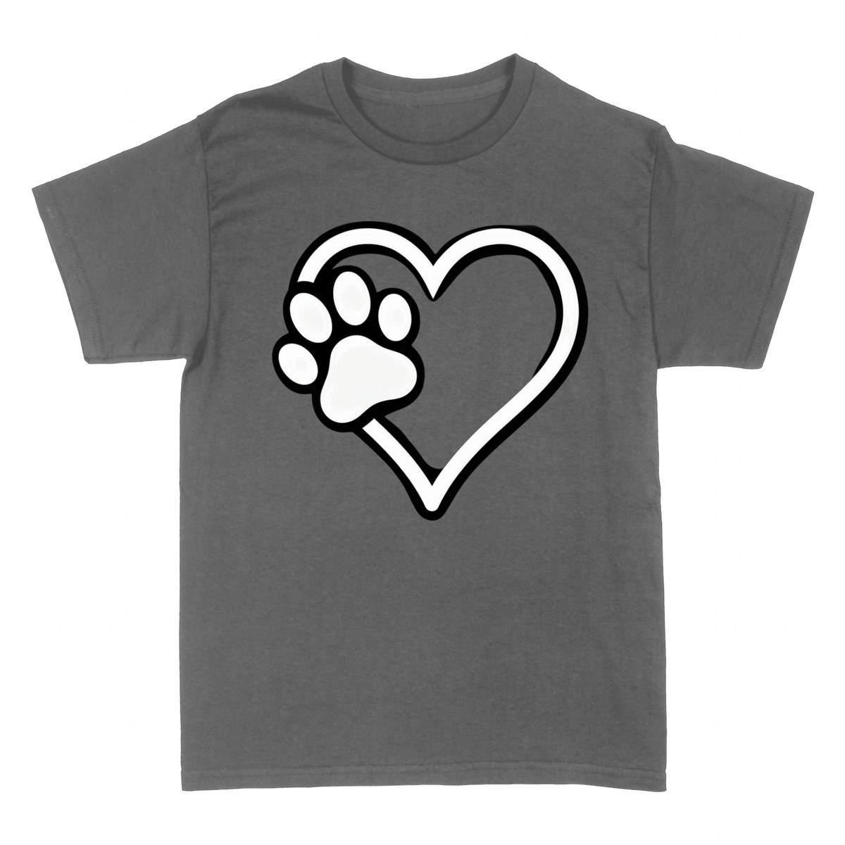T-shirts: Pfote im Herz - Hundeliebe