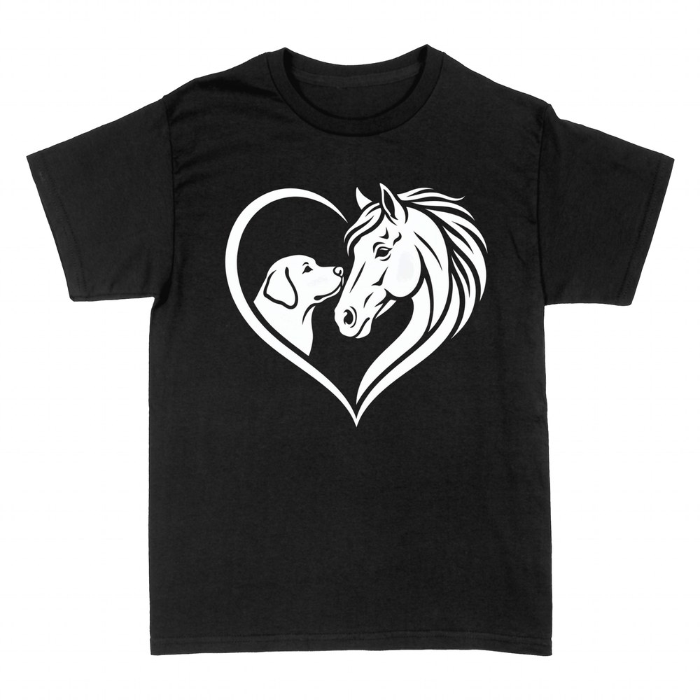 T-shirts: Pferd und Hund - Liebe im Herz