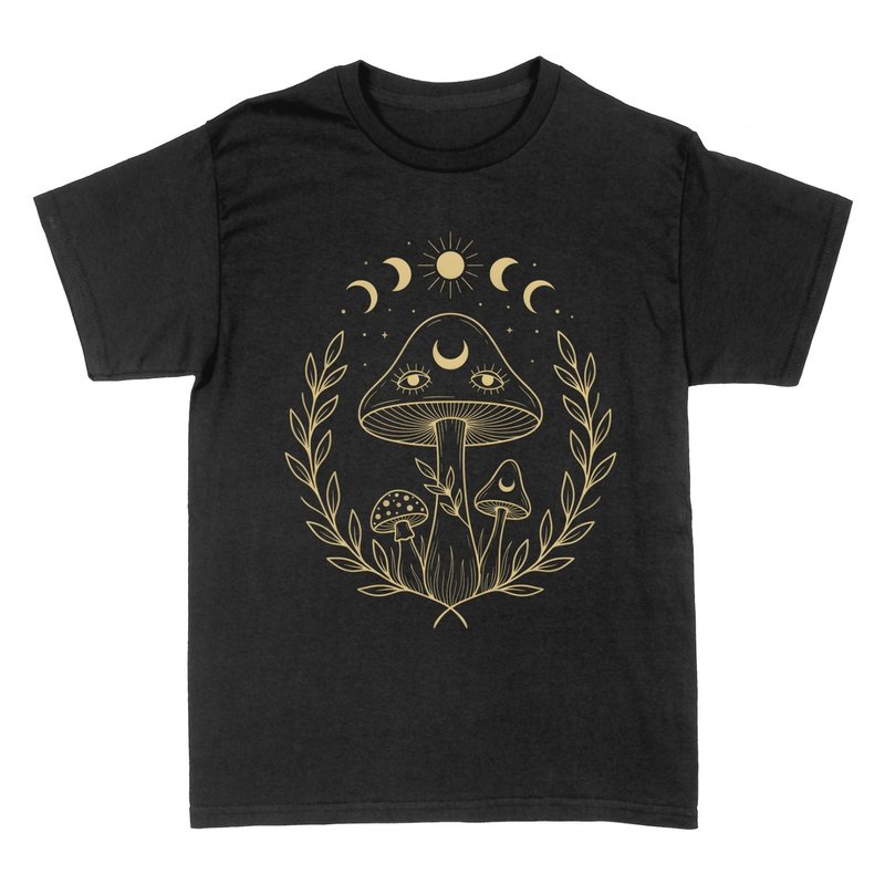 T-shirts: Mystische Pilze und Himmelsmond