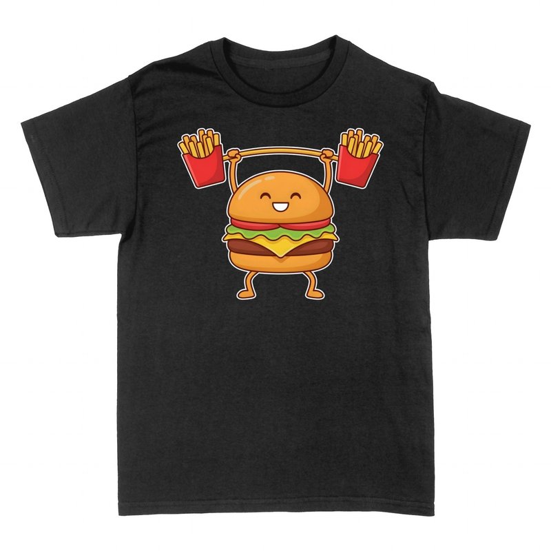 T-shirts: Kawaii-Burger hebt Pommes als Hanteln