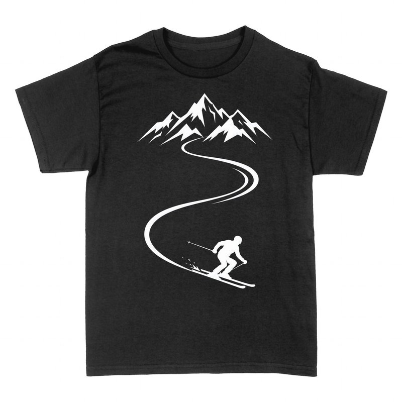 T-shirts: Skifahrer am Berg