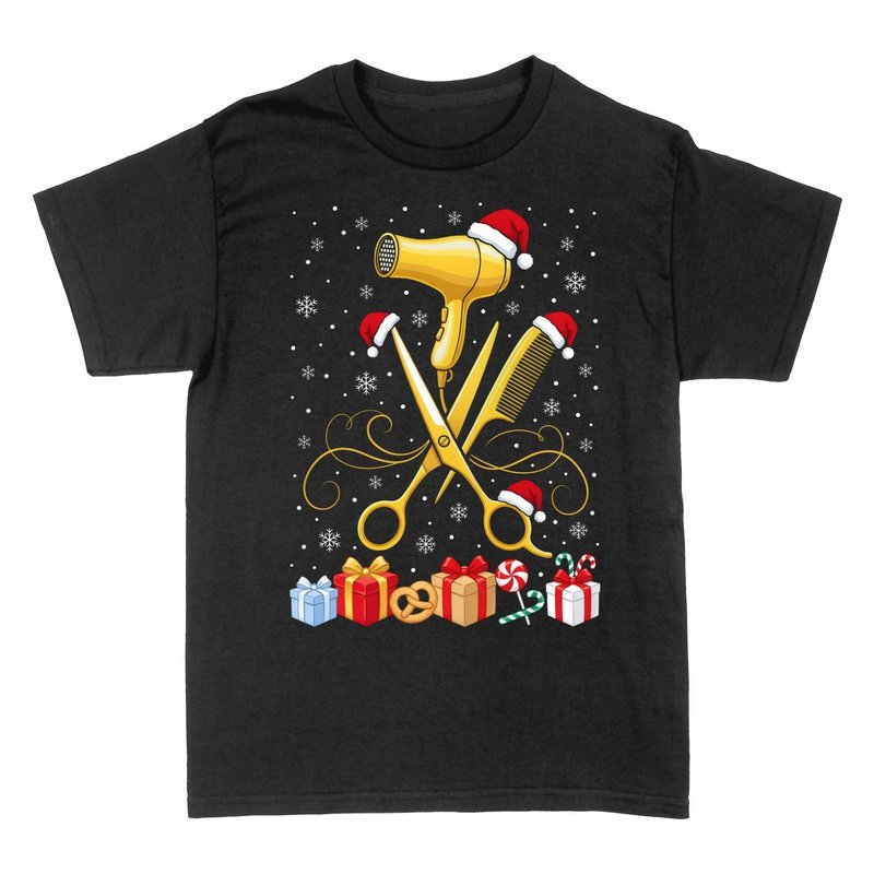T-shirts: Weihnachtliche Friseurin