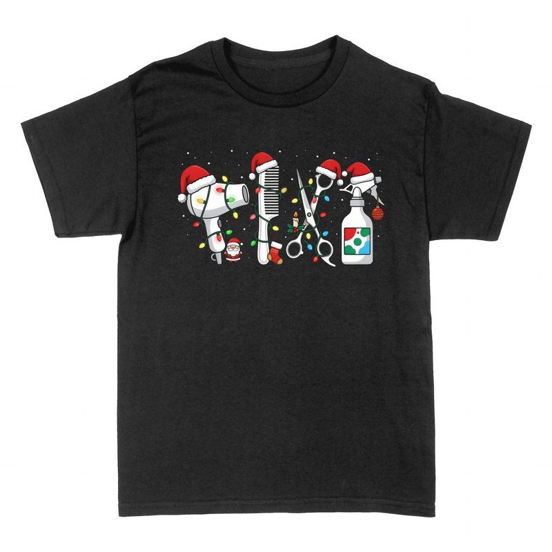 T-shirts: Friseur Weihnachten Festliche Werkzeuge