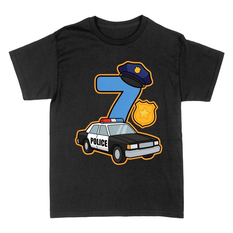 T-shirts: Polizist Nummer 7 Streifenwagen