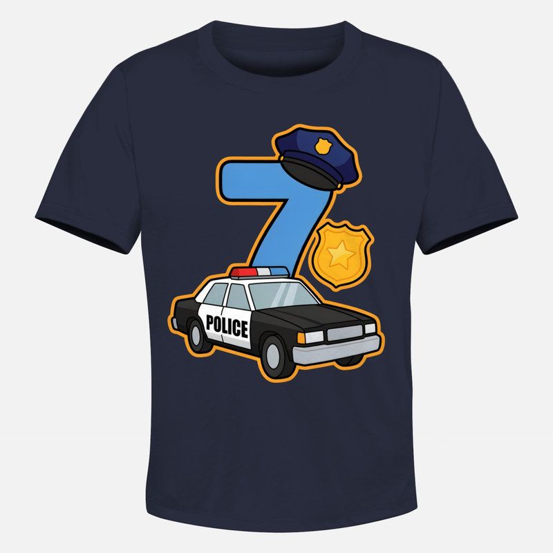 T-shirts: Polizist Nummer 7 Streifenwagen