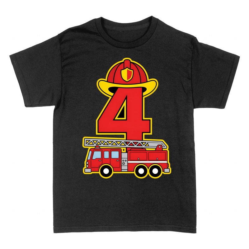 T-shirts: Feuerwehr Nummer 4 Geburtstag