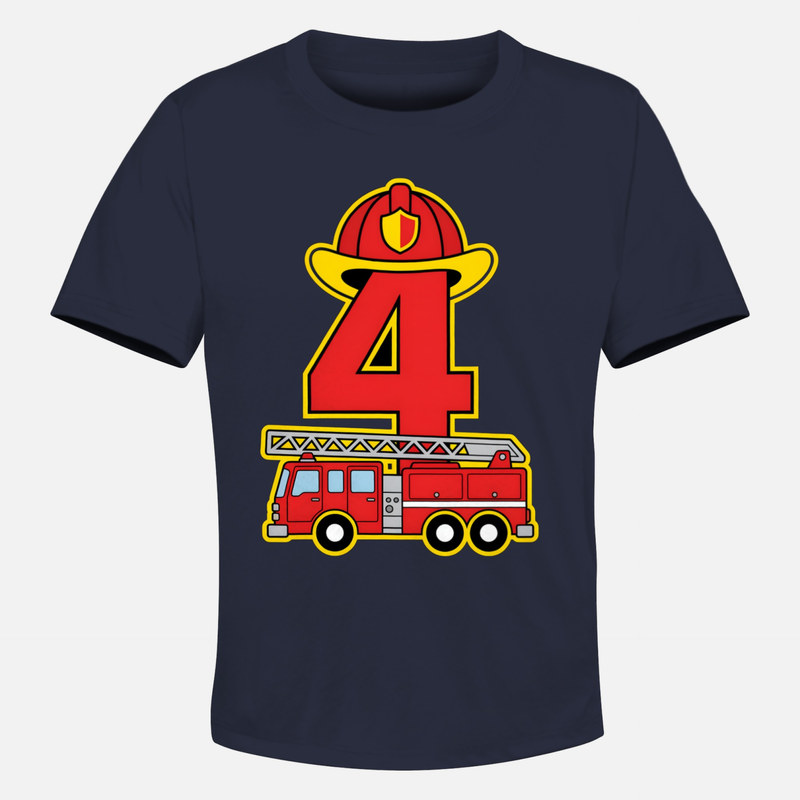 T-shirts: Feuerwehr Nummer 4 Geburtstag