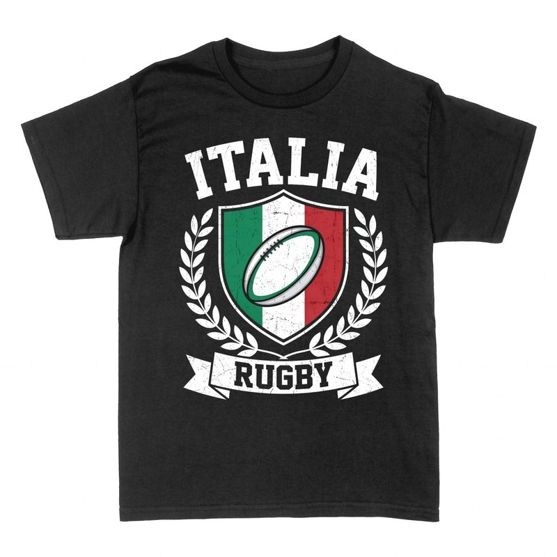 T-shirts: Italia Rugby &mdash; Wappen und Rugbyball