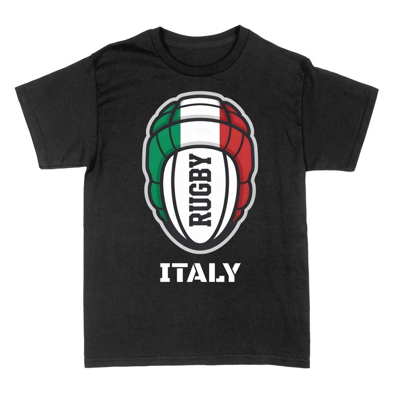 T-shirts: Rugby Italien Flagge Ball