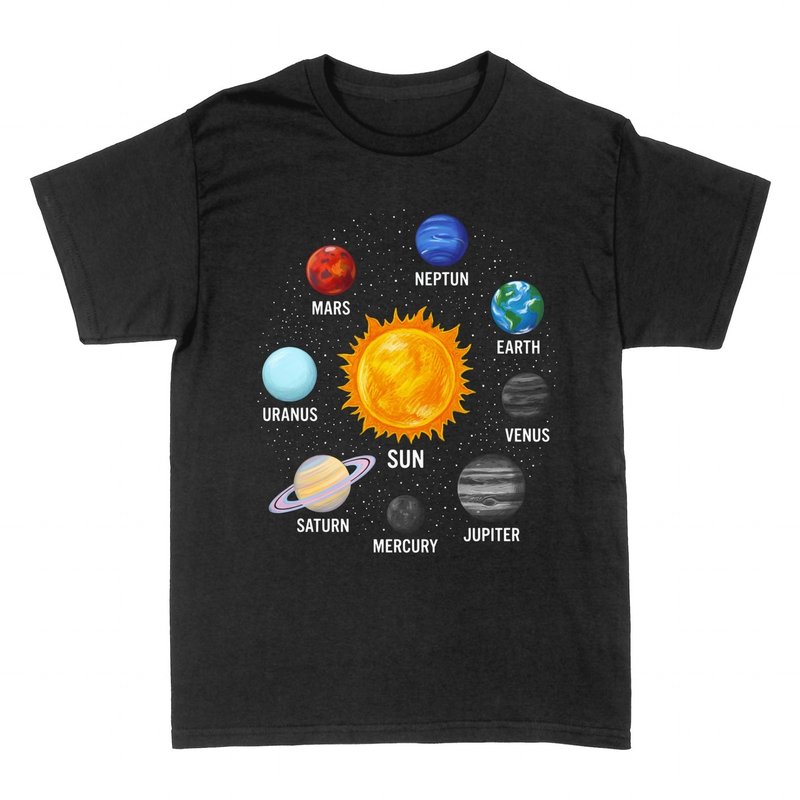 T-shirts: Sonnensystem &mdash; Sonne und Planeten des Universums