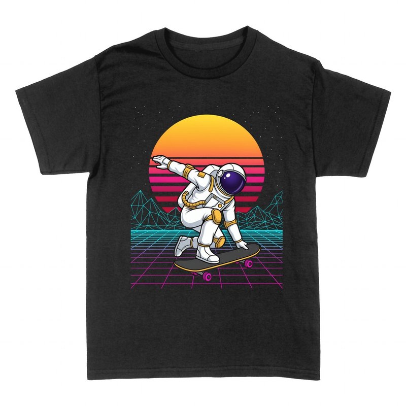 T-shirts: Astronaut Skater Synthwave Retro