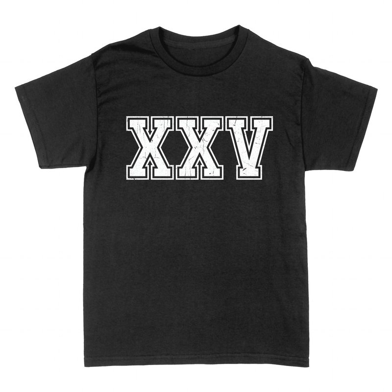T-shirts: XXV &middot; 25. Geburtstag Vintage College Style
