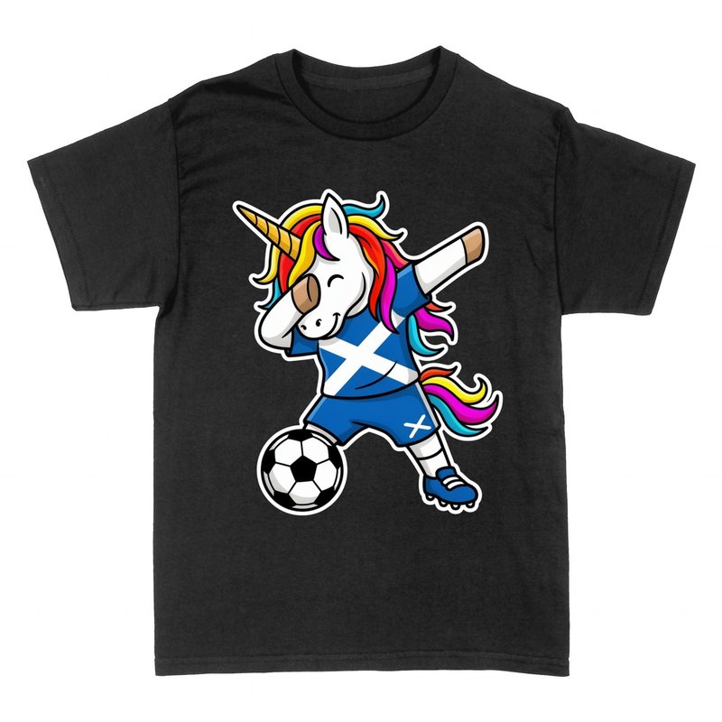 T-shirts: Schottland Einhorn Dab Fu&szlig;ball