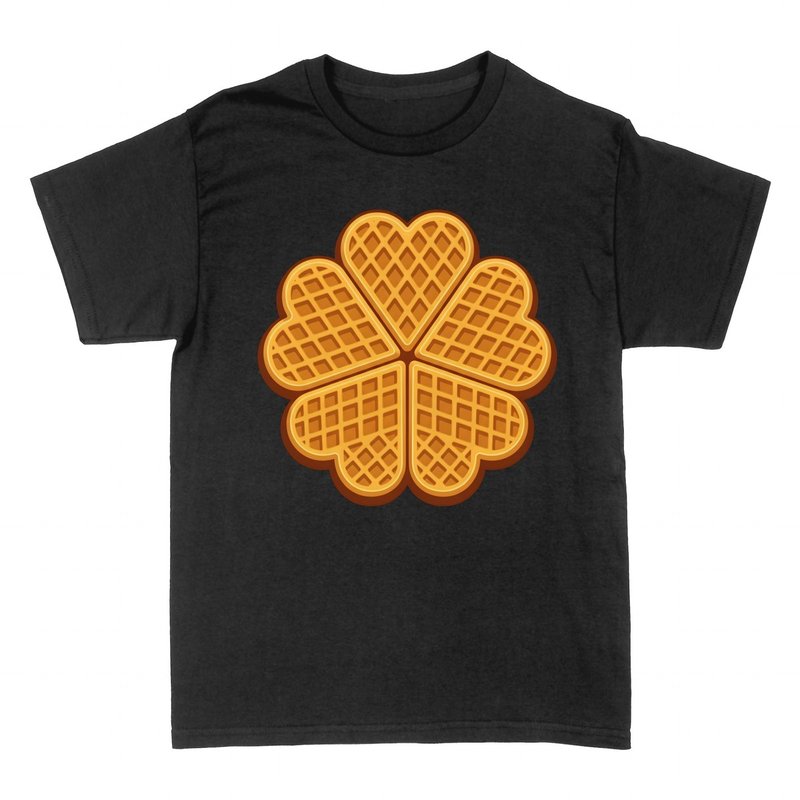 T-shirts: Herzwaffel-Blume in Gold