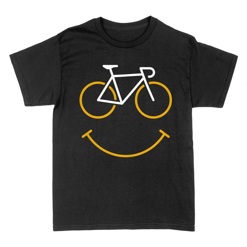 T-shirts: Fahrrad L&auml;cheln Gl&uuml;cklicher Radfahrer